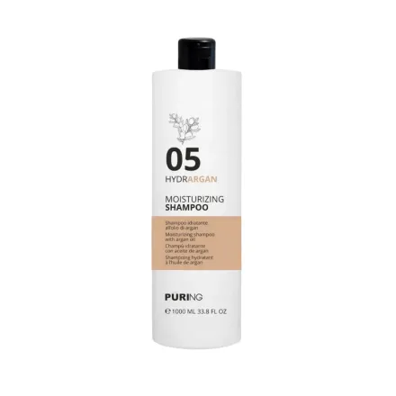 Puring 05 Hydrargan Moisturising Shampoo with argan oil for normal hair - 1000ml | بيورنك 05 شامبو مرطب بزيت الأرغان للشعر العادي والجاف – 1000 ملل