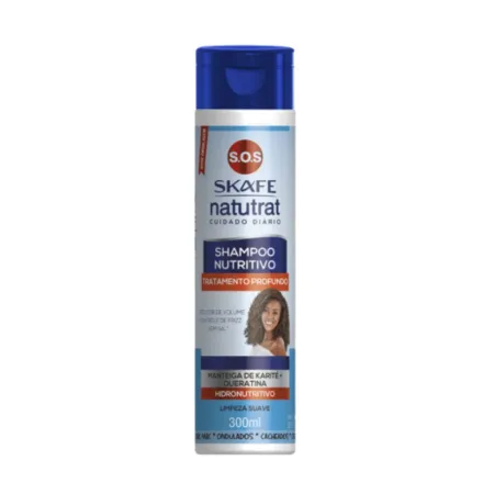 SKAFE Natutrat - Shampoo Nutritivo SOS Cuidado Diario - 300ml | سكاف شامبو بالكيراتين للشعن الخشن والكثيف - 300 مل