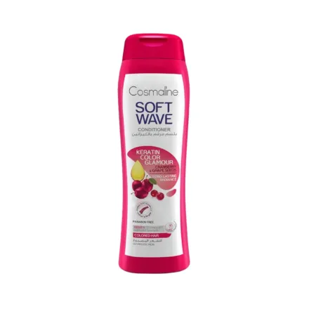 Cosmaline Soft Wave Keratin Color Glamour Colored Hair Conditioner - 400ml | كوزمالين بلسم للشعر المصبوغ سوفت ويف كولور جلامور - 400 مل
