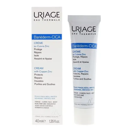 Uriage Bariederm Repairing Cica-Cream - 40ml | يورياج باريديرم كريم إصلاح البشرة - 40 مل