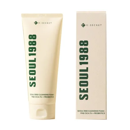 K-SECRET SEOUL 1988 Cleansing Foam : Pine Cica 1% + Probiotics - 150ml | كي سيكريت سيول 1988 غسول رغوي - 150مل