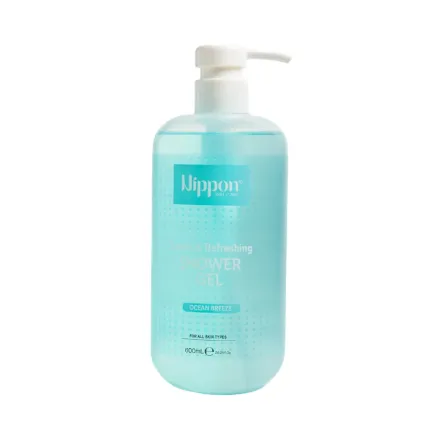 Nippon Sweet & Refreshing Shower Gel Ocean Breeze - 600ml |نيبون جل استحمام سويت آند ريفريشينغ برائحة نسيم المحيط – 600 مل