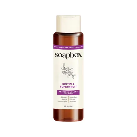 SoapBox Biotin & Superfruit Restore & Volume Shampoo - 473ml | سوب بوكس شامبو البيوتين وخلاصة الفواكه - 473 مل