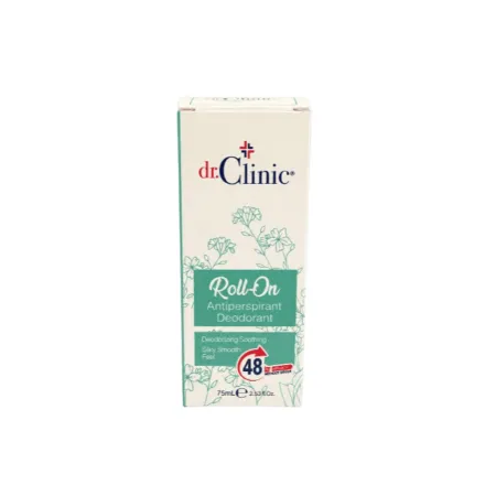 dr.Clinic Roll On Antiperspirant Deodorant Deodoriziing Soothing Silky Smooth Fell 48Hr - 75ml | دكتور كلينك رول أون مزيل عرق - 75مل