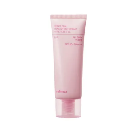 Celimax Heart Pink Tone Up Sun Cream - 40ml | سيليماكس كريم واقي شمسي - 40 مل