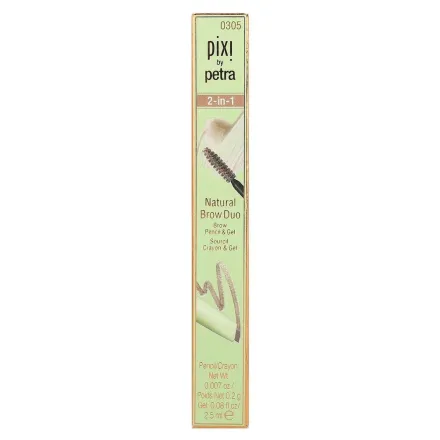 Pixi 2-In-1 Natural Brow Duo - 2.5ml | بيكسي ثنائي الحواجب الطبيعي - 2.5 مل