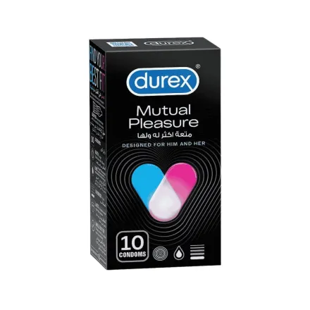 Durex Mutual Pleasure Condom - 10 Pcs | ديوريكس واقي ذكري ميوتشوال بليجر - 10 قطع