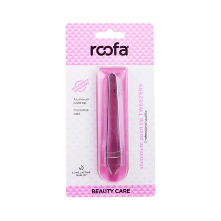 roofa Aluminium Point Tip Tweezers | روفا ملقط شعر المنيوم