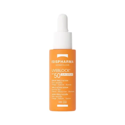 ISIS PHARMA Uveblock Sérum Triple Action SPF 50 - 28ml |إيزيس فارما سيروم واقي شمس ثلاثي المفعول