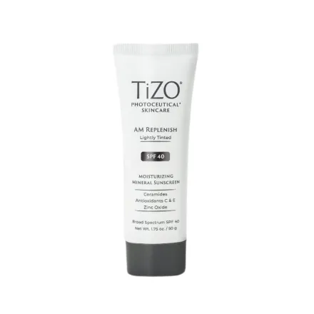 Tizo Photoceutical AM Replenish Lightly Tinted SPF 40 - 50g | تايزو واقي شمسي صباحي مع لون خفيف spf 40 - 50 غرام