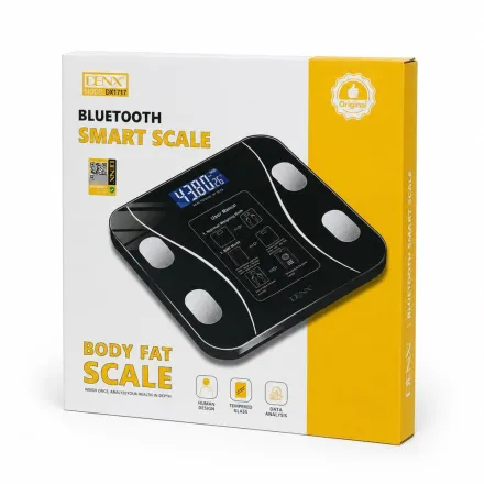 DENX Bluetooth Smart Scale Body Fat | دينكس ميزان ذكي بلوتوث لقياس الوزن وتحليل مكونات الجسم