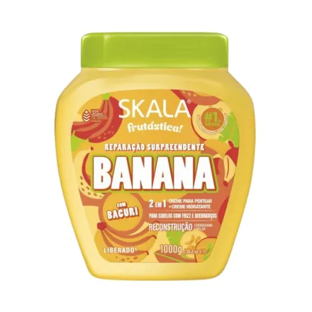 Skala Brasil Cream Banana And Bacuri - 1000g | سكالا كريم للشعر المجعد بالموز والباكوري - 1000 غرام