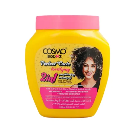 COSMO COSMETICS HAIR TREATMENT 2IN1 FRTFYNG 10 - 1000ml | كوزمو كوزمتكس كريم علاجي للشعر الكيرلي والمجعد - 1000 مل