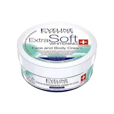 Eveline Extra Soft Whitening Face and Body Cream - 200ml | ايفلين كريم التبيض للوجه و الجسم - 200 مل
