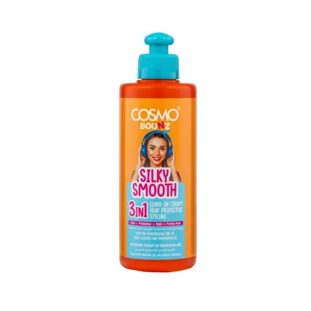 COSMO COSMETICS 3IN1 LEAVE IN CREAM SILK SMOOTH BZ - 250ml | كوزمو كوزمتكس كريم 3 في 1 للشعر حريري النعومة - 250 مل