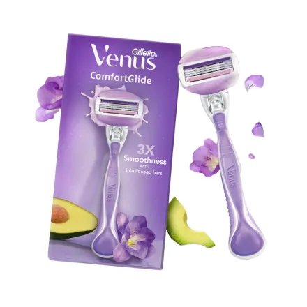 Gillette Venus Comfort Glide Women’s Razor – Avocado Scent | جيليت شفرة حلاقة نسائية فينوس كومفورت جلو – برائحة الأفوكادو