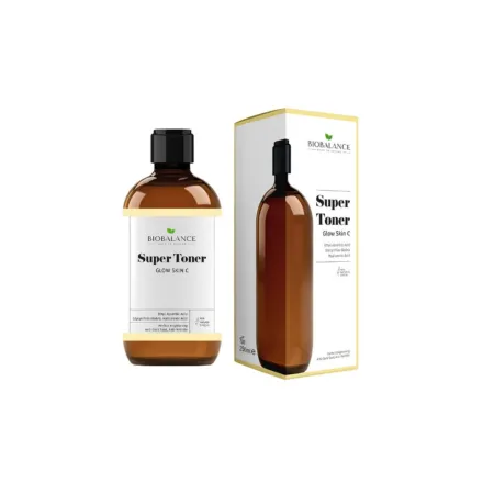 Bio Balance Super Toner Glow Skin C Anti-Wrinkle and Illuminator Against Pigmentation Spots, for All Skin Types - 250ml | بايو بالانس سوبر تونر فيتامين سي مضاد للتصبغات و التجاعيد - 250 مل