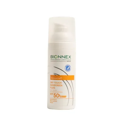 Bionnex Preventiva Dry Touch Sunscreen Fluid Face and Neck SPF 50 - 50ml | بايونيكس سائل واقي شمسي للبشرة الدهنية والحساسة - 50 مل