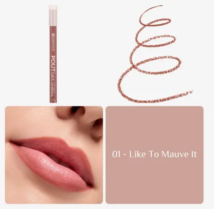 essence POUTline soft glide LIP PENCIL - 0.62g | ايسنس قلم تحديد الشفاه - 0.62 غرام