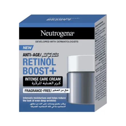 Neutrogena Anti-Age Retinol Boost+ Intense Care Cream - 50ml | نيتروجينا كريم ريتينول بوست+ عناية مكثفة لمقاومة علامات التقدم بالعمر - 50 مل