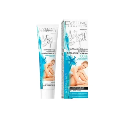 EVELINE Active Epil Depilatory Sea Minerals All Skin Types Depilatory Cream - 125ml | ايفلين كريم ازالة الشعر لجميع أنواع البشرة - 125 مل