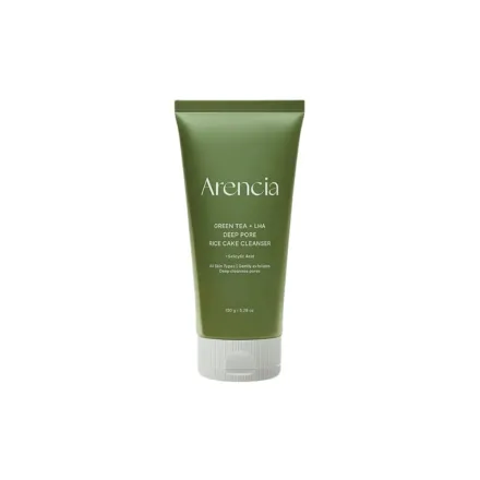 Arencia Green Tea + LHA Deep Pore Rice Cake Cleanser - 150g | ارنيسيا غسول بالشاي الأخضر لتنظيف المسام العميق - 150 غرام