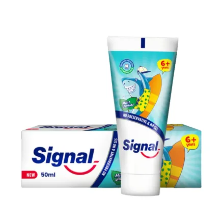 Signal Toothpaste Mint Junior 6yrars - 50ml| سيجنال معجون أسنان للأطفال بنكهة النعناع – 50 مل