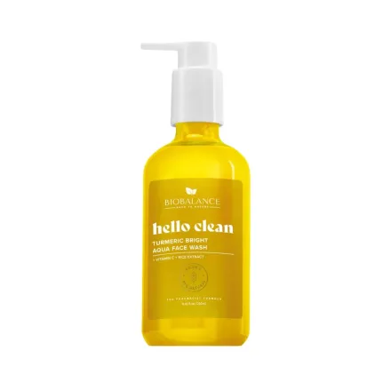 Bio Balance HELLO CLEAN Turmeric Bright Aqua Face Wash - 250ml | بايو بالانس غسول هيلو كلين بالكركم - 250 مل