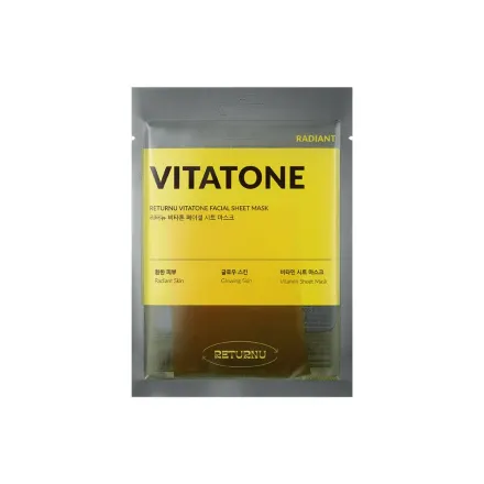 RETURNU Vitatone Facial Sheet Mask - 25g | ريترن يو قناع ورقي للوجه بفيتامين سي - 25غ
