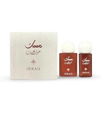 IBRAQ | ابراهيم القرشي سيت عطر مسك عبق الرمان مع زيت مسك للنساء 6*10 مل