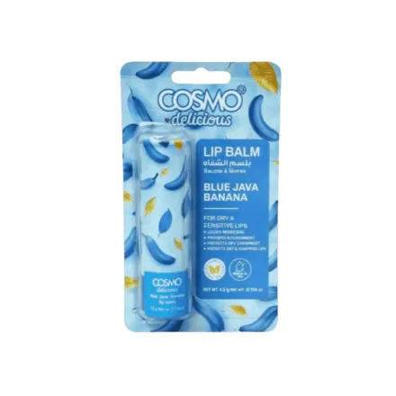 Cosmo Blue Java Banana Lip Balm - 4.5g | كوزمو مرطب الشفاه بنكهة الموز الأزق - 4.5غ