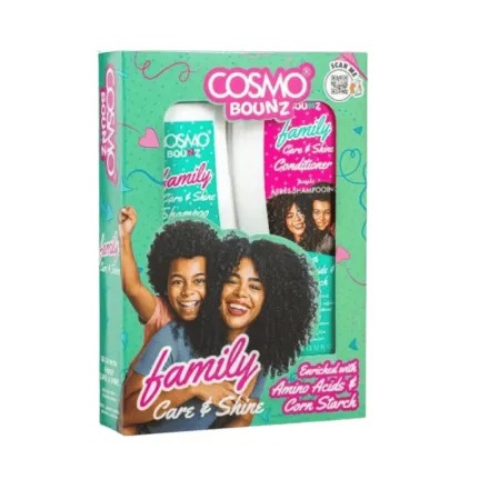 COSMO COSMETICS 2PCS SHAMP & COND CARE & SHINE - 400ml | كوزمو كوزمتكس مجموعة شامبو وبلسم للعناية واللمعان – قطعتان × 400 مل