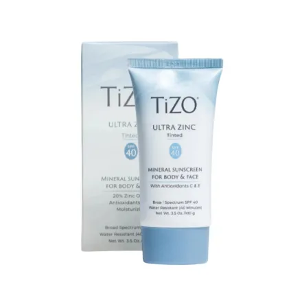Tizo Ultra Zinc Body & Face Sunscreen Tinted Spf40 - 100g | تايزو واقي شمسي فيزيائي للجسم و الوجه ملون spf 40 - 100 غرام
