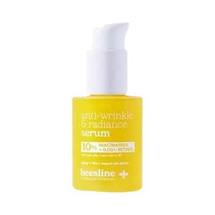 Beesline Anti Wrinkle & Radiance Serum -10% niacinamide + 0.05% Retinol - 30ml | بيزلين سيروم مضاد للتجاعيد بالريتينول 0.05% + نياسيناميد 10% - 30 مل