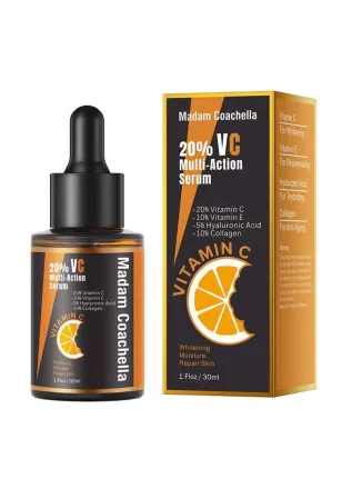 Madam Coachella Serum Vitamina C 20% Vc Multi-Action Serum - 30ml | مدام كوتشيلا سيروم فيتامين سي 20% متعدد الفعالية 30 مل