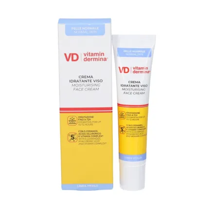 Vitamin dermina Crema Idratante Viso Mosisturising Face Cream - 40ml | فيتامين ديرمينا كريم مرطب للوجه – 40 مل