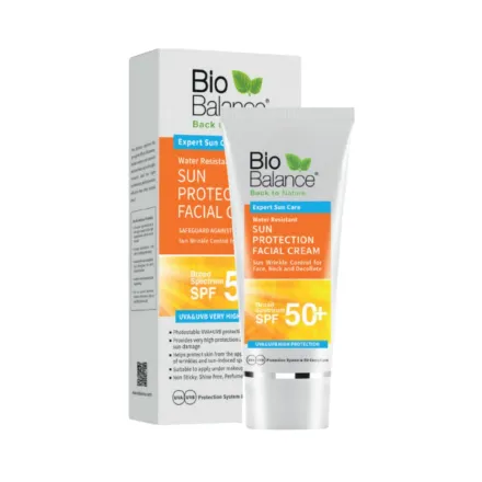 Bio Balance Water Resistant Sun Cream - SPF 50+ - 75ml | بايو بالانس واقي شمسي للبشرة الجافة والحساسة مقاوم للماء بعامل حماية 50 - 75 مل