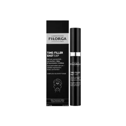 Filorga TIME-FILLER SHOT 5 XP Concentrated Serum Expression Lines - 15ml | فيلورجا سيروم مكثف للعناية بعلامات التقدم بالعمر المبكرة وخطوط التعبير - 15 مل