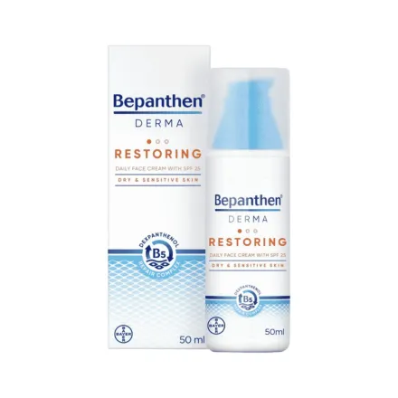 Bepanthen Derma Restoring Daily Face Cream Spf25 - 50ml | بيبانثين كريم وجه يومي مرمم مع SPF 25 - 50مل