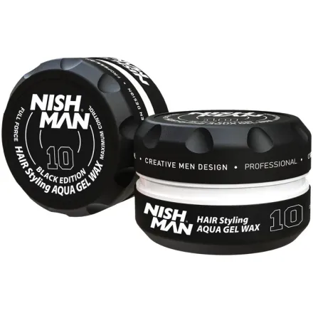 Nish man 10 Hair Styling Aqua Gel Wax - 150ml | نيشمان واكس جل مائي لتصفيف الشعر - 150مل