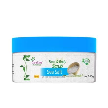 Care Line Face & Body Scrub Sea Salt Oil Free - 300g | كير لاين سكراب وجه وجسم ملح البحر - 300غ