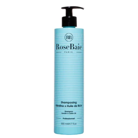 RoseBaie Shampoo Keratin & Castor Oil - 500ml | روزباي شامبو بزيت الخروع و الكيراتين - 500 مل
