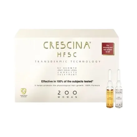 CRESCINA Transdermic HFSC Complete Treatment 200 Woman - 3.5mlx10+10 - 20pcs | كريشنا أمبولات ضد تساقط الشعر للنساء 200 - 3.5 مل x 10+10 - 20 قطعة