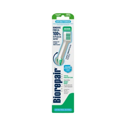 Biorepair Antibacterial Toothbrush Medium | بايوريبير فرشاة أسنان بحجم وسط