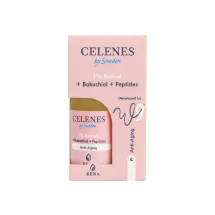 Celenes by Sweden 1% Retinol + Bakuchiol + Peptides Anti- Aging - 30ml | سيلينس سيروم الريتينول والبكاتشيول والببتديات - 30 مل
