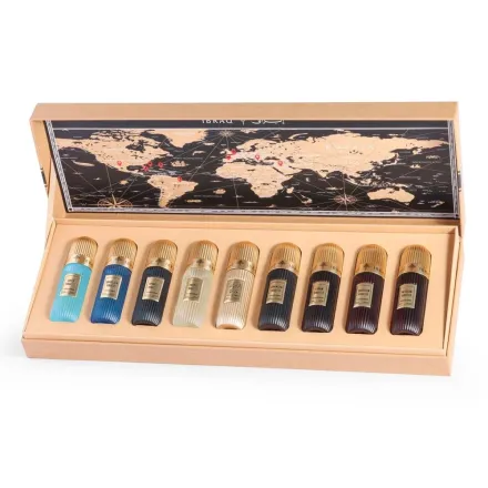 IBRAQ Ibrahim Al-Qurashi Set Tobacco - 9 × 20 ml | ابراهيم القرشي سيت عطور توباكو - 9 × 20 مل