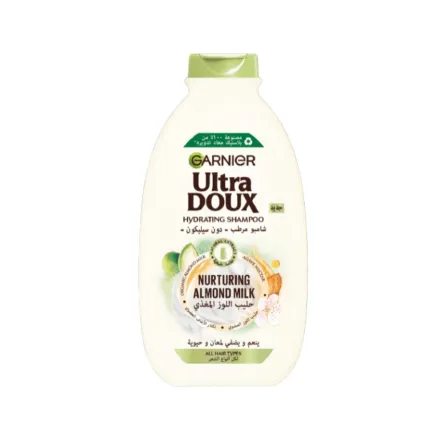 Garnier Ultra Doux Almond Milk Hydrating Shampoo - 400ml |غارنييه شامبو مرطب بحليب اللوز - 400 مل