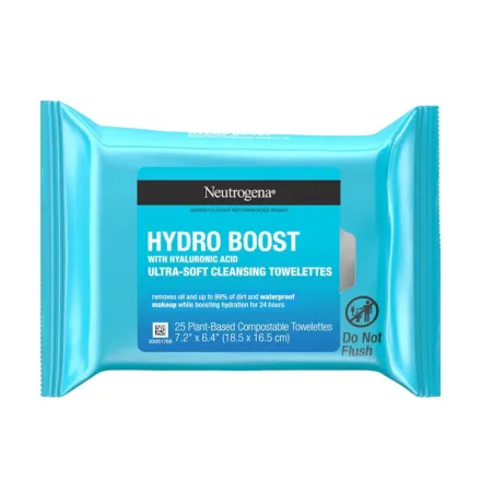 Neutrogena Hydra Boost Cleanser Facial Wipes - 25wipes | نيتروجينا مناديل تنظيف الوجه - 25 منديل