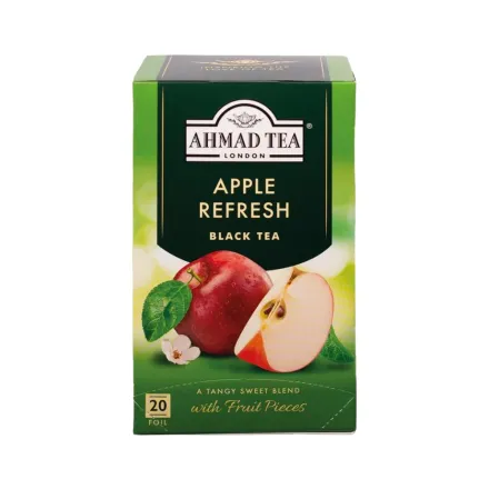 Ahmad Tea Apple Refresh Black Tea - 20 Pcs | شاي احمد اوراق الشاي الاسود بنكهة التفاح - 20 كيس