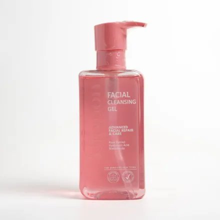 Nippon Facial Cleansing Gel Advanced Facial Repair & Care Rose Extract - 350ml | نيبون غسول للوجه بخلاصة الورد وخواص مرممة - 350 مل